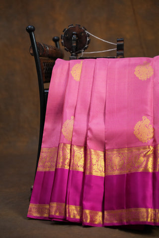 KANCHIPURAM PURE SILK GAP BORDER SAREE