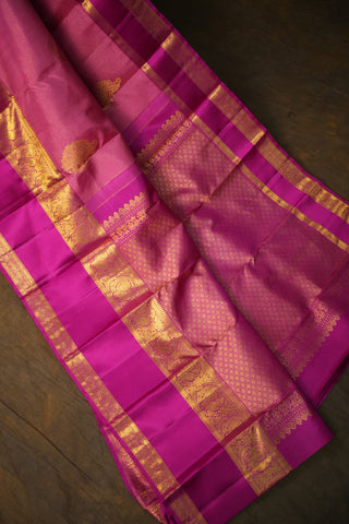 KANCHIPURAM PURE SILK GAP BORDER SAREE