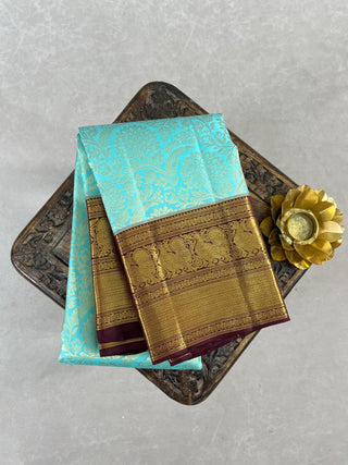 KANCHIPURAM PURE SILK BROCADE HANDLOOM SAREE