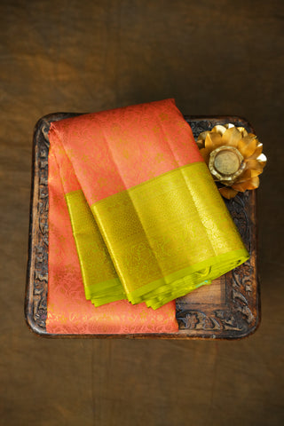 KANCHIPURAM PURE SILK BROCADE HANDLOOM SAREE