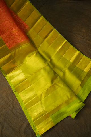 KANCHIPURAM PURE SILK BROCADE HANDLOOM SAREE
