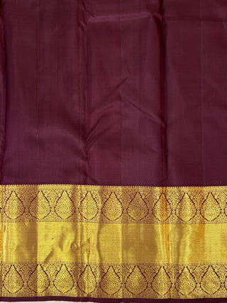 KANCHIPURAM PURE SILK CHECKS HANDLOOM SAREE