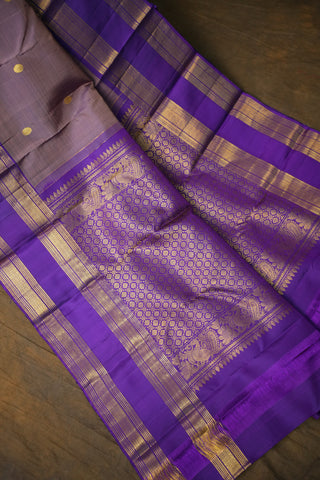 KANCHIPURAM PURE SILK GAP BORDER SAREE