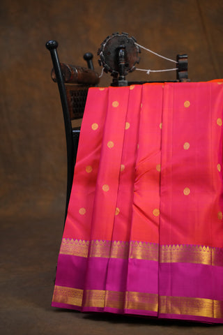 KANCHIPURAM PURE SILK GAP BORDER SAREE