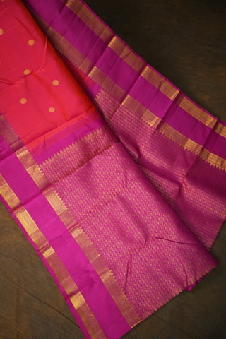 KANCHIPURAM PURE SILK GAP BORDER SAREE