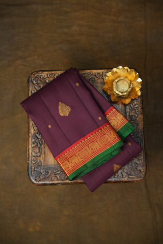 KANCHIPURAM PURE SILK SMALL BORDER SAREE