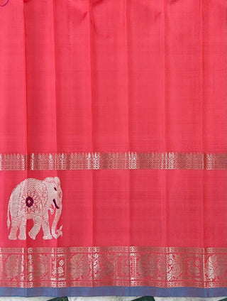 GADWAL PURE SILK GAP BORDER HANDLOOM SAREE