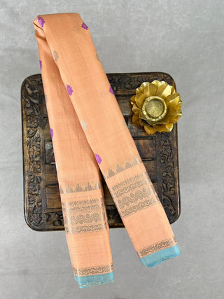 GADWAL PURE SILK GAP BORDER HANDLOOM SAREE