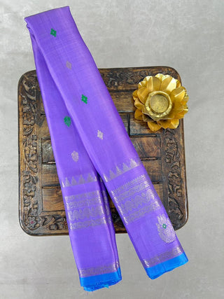 GADWAL PURE SILK GAP BORDER HANDLOOM SAREE