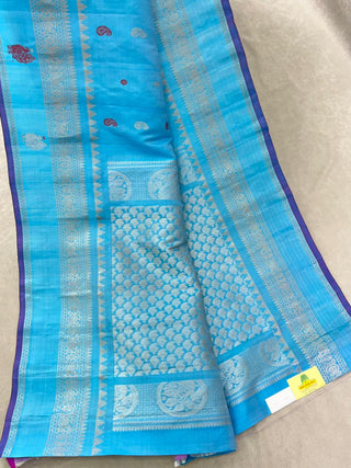 GADWAL PURE SILK GAP BORDER HANDLOOM SAREE