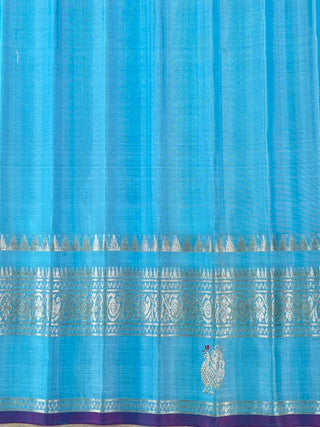 GADWAL PURE SILK GAP BORDER HANDLOOM SAREE