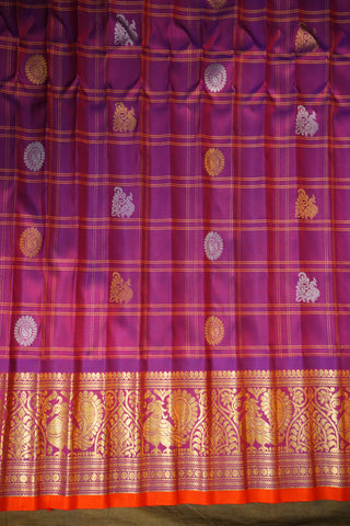 EXCLUSIVE GADWAL BIG CHECKS PURE SILK HANDLOOM SAREE