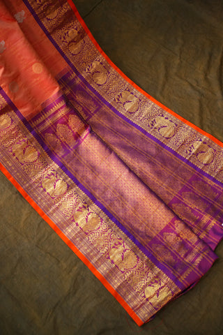 EXCLUSIVE GADWAL BIG CHECKS PURE SILK HANDLOOM SAREE