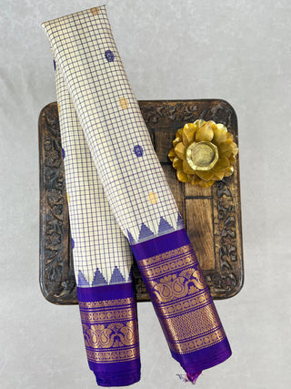 GADWAL PURE SILK CHECKS HANDLOOM SAREE