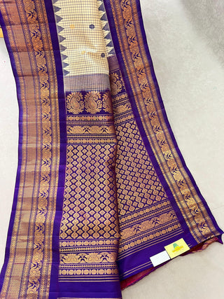 GADWAL PURE SILK CHECKS HANDLOOM SAREE