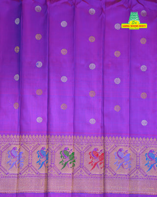 GADWAL PURE SILK MEENAKARI TURNING BORDER SAREE
