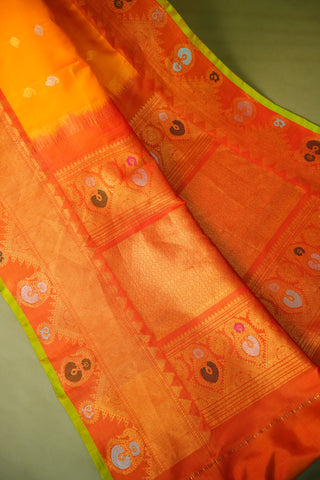 GADWAL PURE SILK MEENAKARI TURNING BORDER SAREE