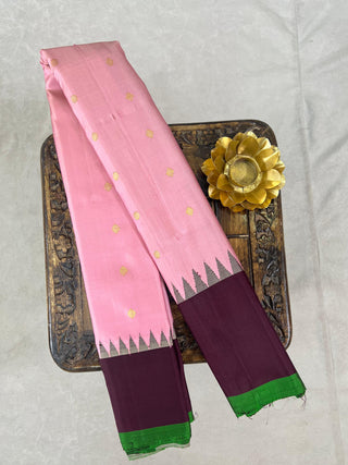 GADWAL PURE SILK PLAIN BORDER HANDLOOM SAREE