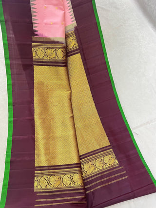GADWAL PURE SILK PLAIN BORDER HANDLOOM SAREE