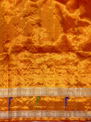 GADWAL PURE SILK TISSUE BORDER HANDLOOM SAREE