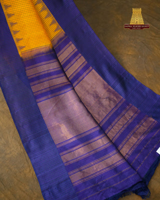 GADWAL PURE SILK CHECKS HANDLOOM SAREE