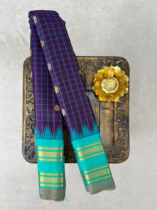 GADWAL PURE SILK CHECKS HANDLOOM SAREE