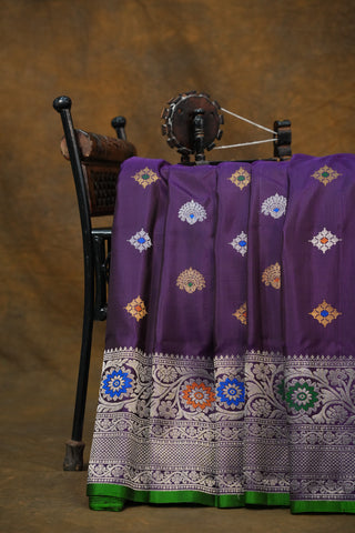 GADWAL PURE SILK MEENAKARI TURNING BORDER SAREE