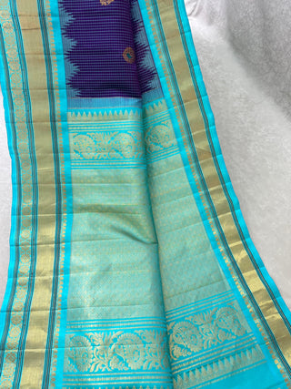 GADWAL PURE SILK CHECKS HANDLOOM SAREE