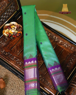 GADWAL PURE SILK CHECKS HANDLOOM SAREE