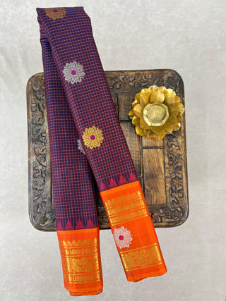 GADWAL PURE SILK CHECKS HANDLOOM SAREE