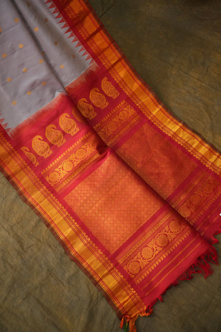 GADWAL PURE SILK SMALL BORDER HANDLOOM SAREE