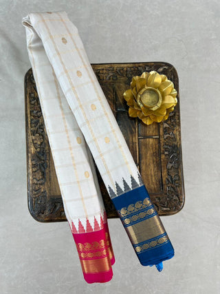 GADWAL PURE SILK GANGA JAMUNA HANDLOOM SAREE