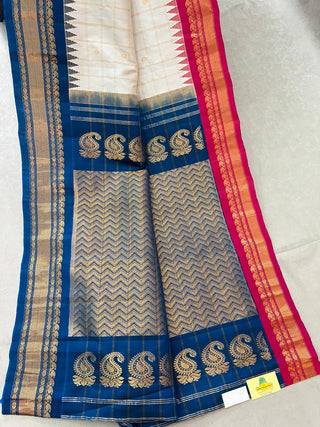 GADWAL PURE SILK GANGA JAMUNA HANDLOOM SAREE