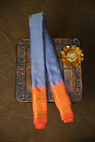 GADWAL PURE SILK GAP BORDER HANDLOOM SAREE