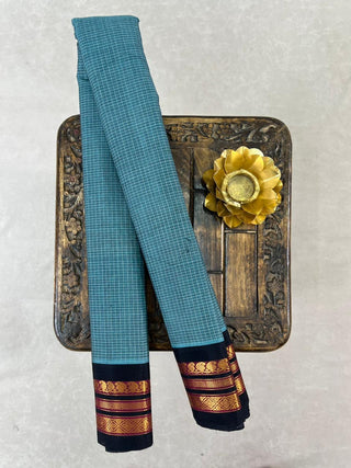 GADWAL PURE COTTON CHECKS HANDLOOM SAREE