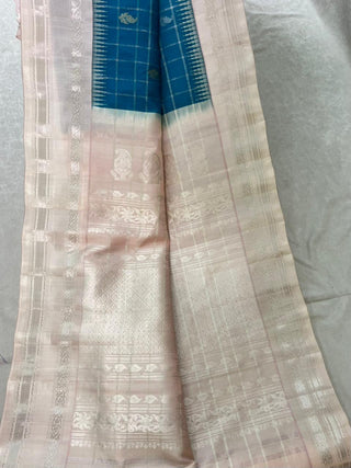 GADWAL PURE SILK CHECKS HANDLOOM SAREE