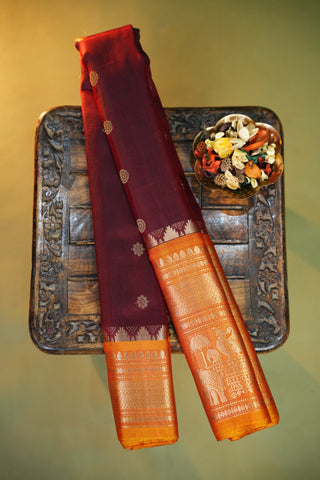 GADWAL PURE SILK BIG BORDER HANDLOOM SAREE