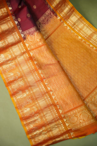 GADWAL PURE SILK BIG BORDER HANDLOOM SAREE