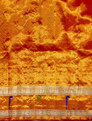 GADWAL PURE SILK TISSUE BORDER HANDLOOM SAREE