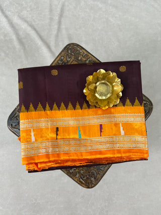 GADWAL PURE SILK TISSUE BORDER HANDLOOM SAREE