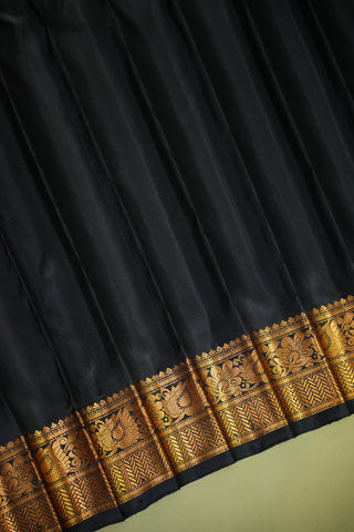 GADWAL PURE SILK GANGA JAMUNA BORDER SAREE