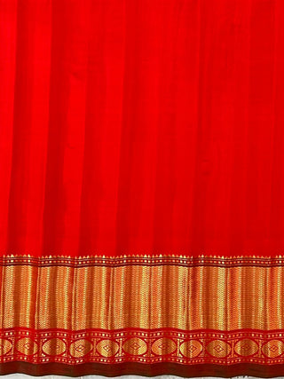 GADWAL PURE SILK GINGHAM CHECKS HANDLOOM SAREE