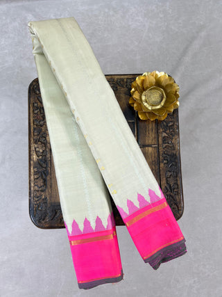 GADWAL PURE SILK GAP BORDER HANDLOOM SAREE