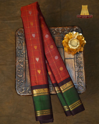 GADWAL PURE SILK GAP BORDER HANDLOOM SAREE