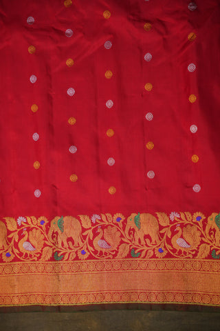 GADWAL PURE SILK MEENAKARI TURNING BORDER SAREE