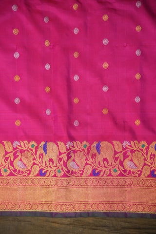 GADWAL PURE SILK MEENAKARI TURNING BORDER SAREE