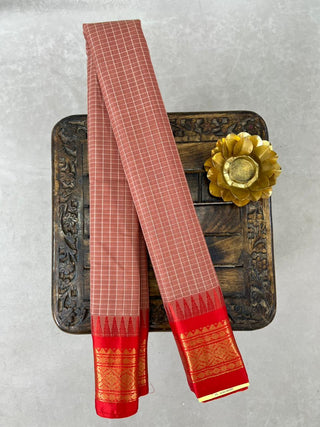 GADWAL PURE COTTON CHECKS HANDLOOM SAREE