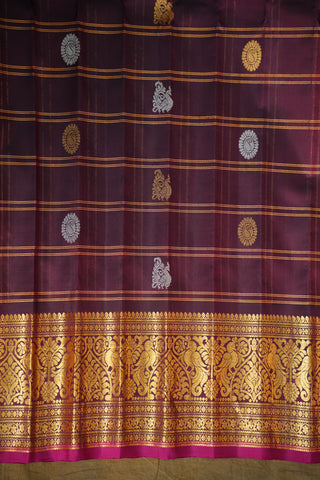 EXCLUSIVE GADWAL BIG CHECKS PURE SILK HANDLOOM SAREE