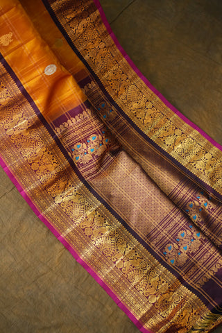 EXCLUSIVE GADWAL BIG CHECKS PURE SILK HANDLOOM SAREE