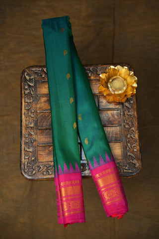 GADWAL PURE SILK SMALL BORDER HANDLOOM SAREE